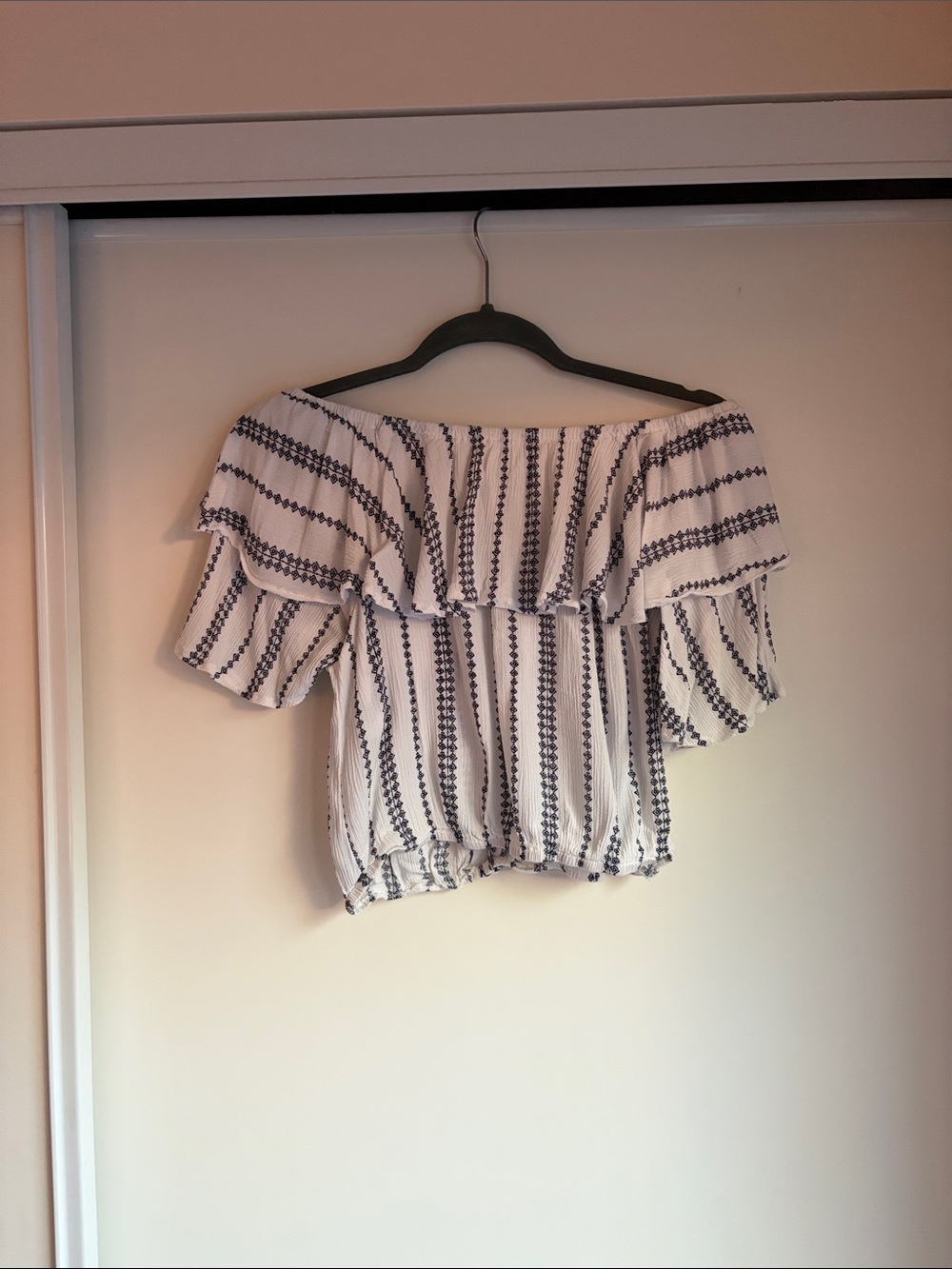Off-Shoulder White Crop Top